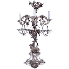 19th Century Epergne and Candelabra