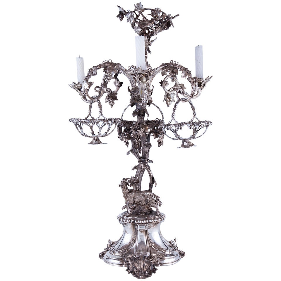 19th Century Epergne and Candelabra For Sale