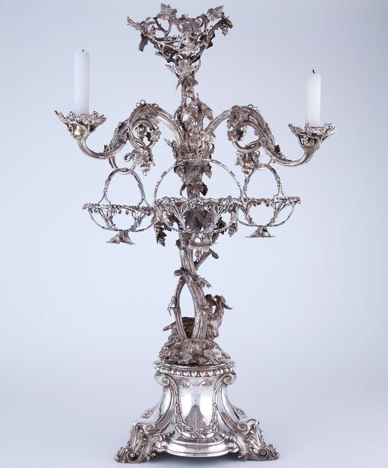 English 19th Century Epergne and Candelabra For Sale