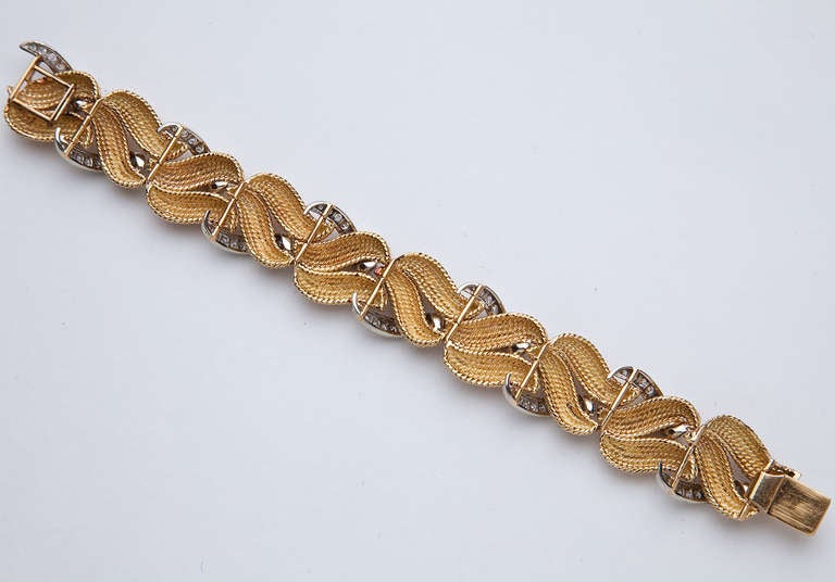 Italian Diamond Bracelet In Excellent Condition For Sale In Rancho Santa Fe, CA