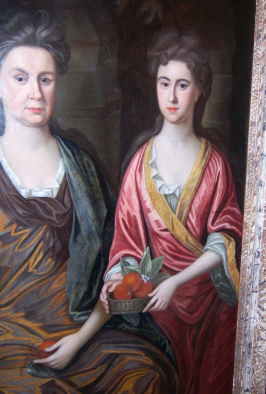 Italian Baroque Oil on Canvas Painting - Two Women 3