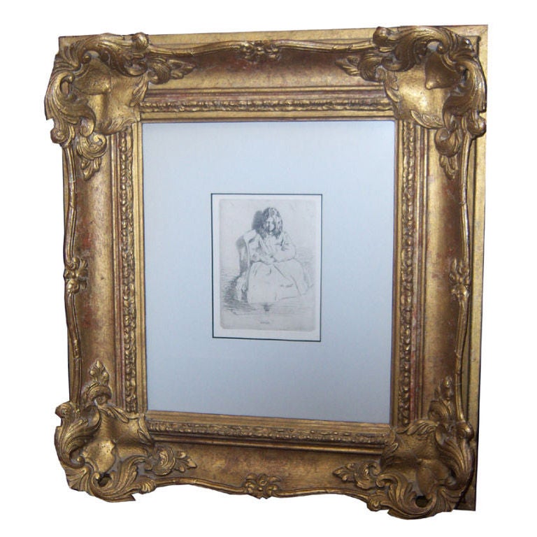 Original James Abbott McNeil Whistler Etching "Annie"