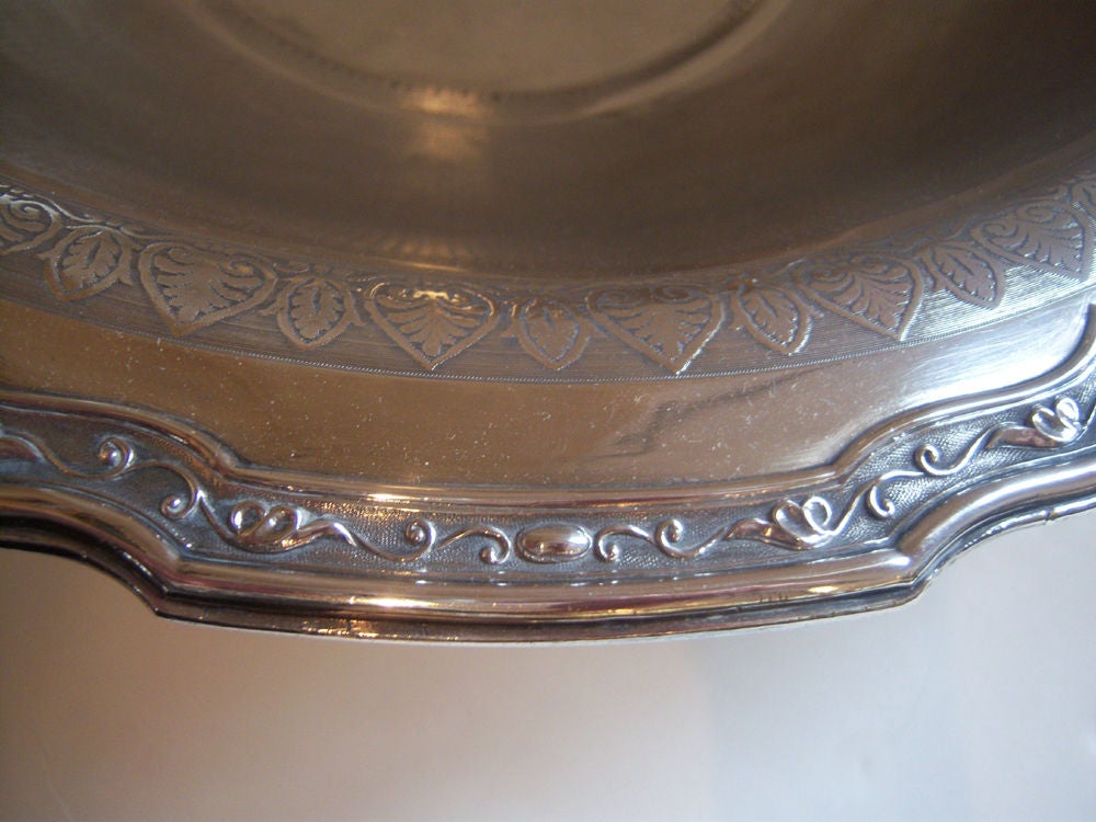 French Sterling Silver Pitcher and Basin For Sale 1