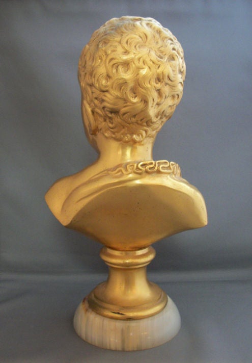 French Empire Bronze Doré Bust of a Child For Sale