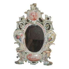 Signed Nove Faience Mirror