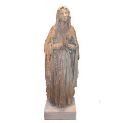 Life Size Carved Scultpure Our Lady of Lourdes