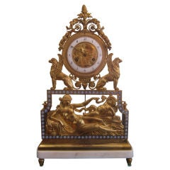 Neoclassical Gilt Bronze Mantel Clock