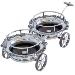 1900 Silver Plated Wine Trolley