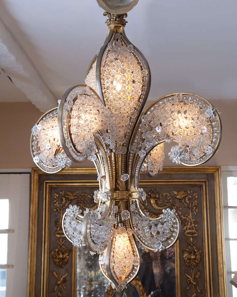 Magnificent French Fleur de Lis Chandelier