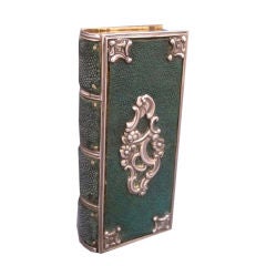 Shagreen and Sterling Silver Book Form Etui