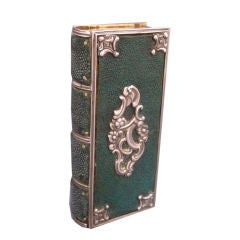 Shagreen and Sterling Silver Book Form Etui