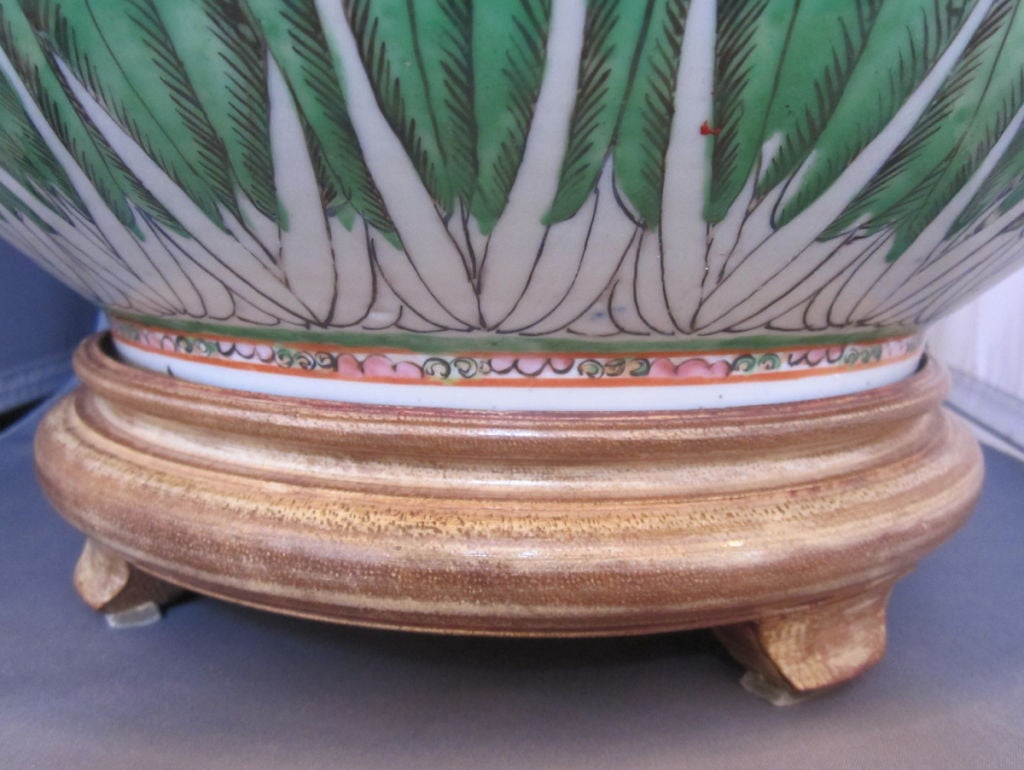 Important Chinese Export 'Cabbage Leaf' Punch Bowl 2