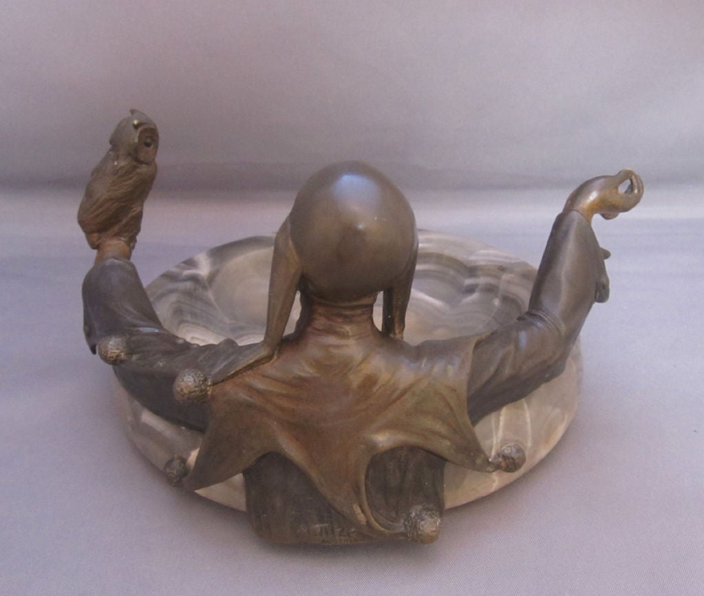 Austrian A. Titze Cold-Painted Bronze Cendrier / Pin Tray