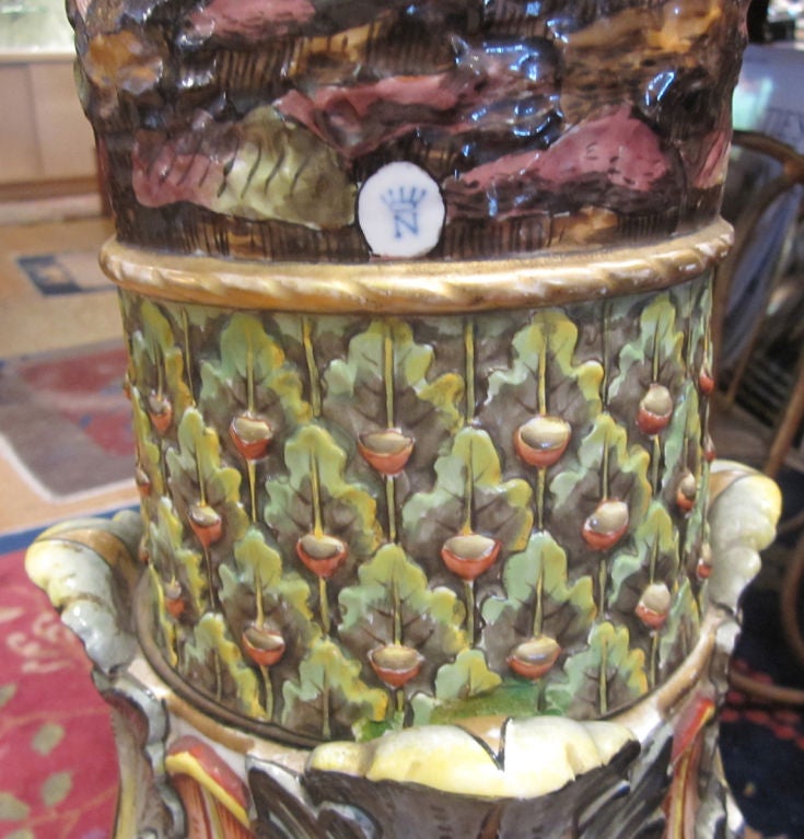 Italian Capo de monte Pedestal
