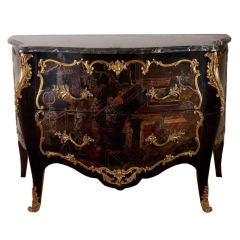 Antique French Louis XV-Style Chinoiserie Commode P. Chorier.