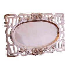 .800 Fineness Silver Unusual Rectangular Tray
