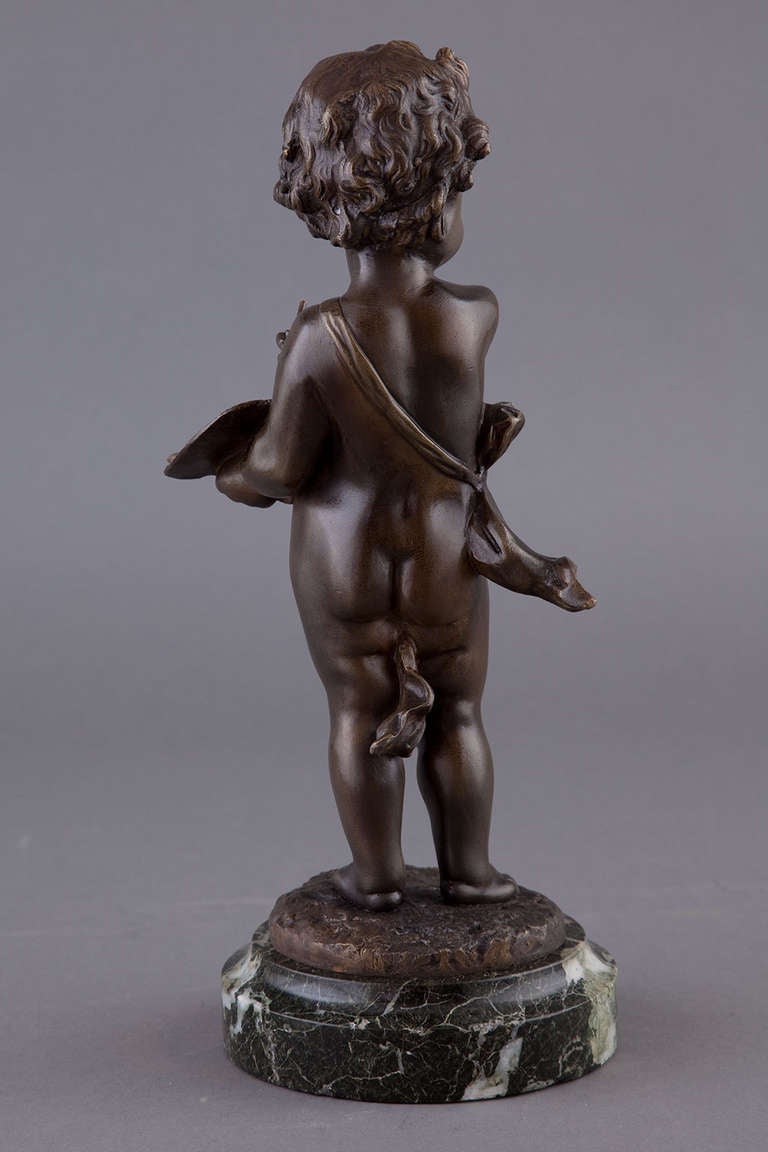 Pair of Patenated Bronze Putti by Kavet For Sale 1