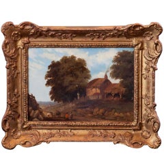 Mid-19th Century Landscape Oil on Canvas by Arthur Hughes