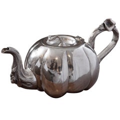 .875 Fineness Russian Pumpkin Form Teapot