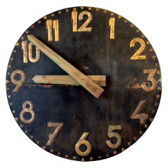 French Art Deco Monumental Clock Circa 1930