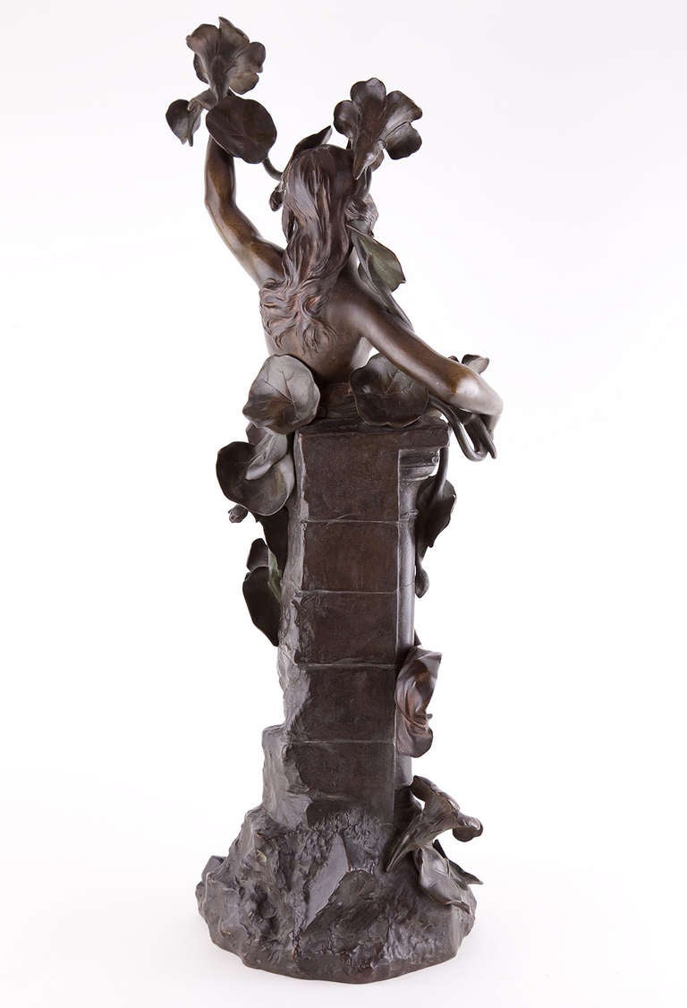 French Art Nouveau Bronze by Jean Baptiste Germain For Sale