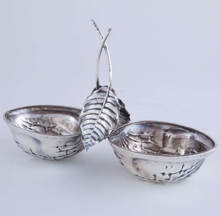 Italian Sterling Silver Nut or Candy Dish In Excellent Condition For Sale In Rancho Santa Fe, CA