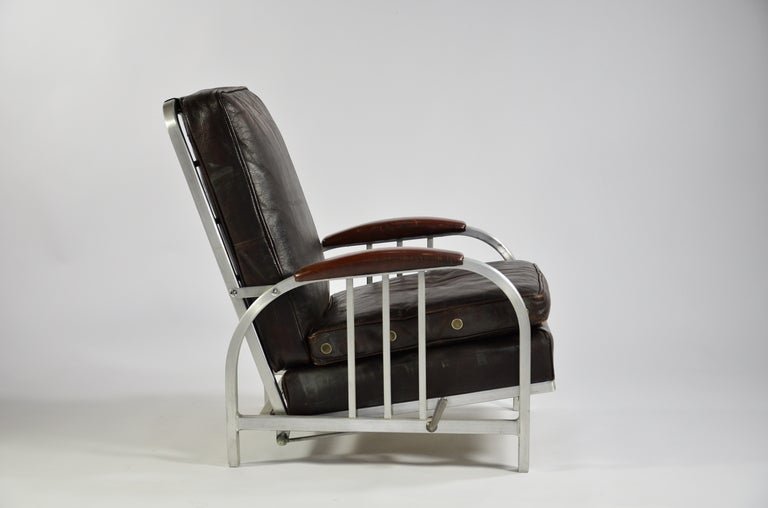 Mid-20th Century Art Deco Reclining Lounge Chair by Goodform