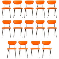 Set of 14 Gazelle Dining Chairs by Shelby Williams
