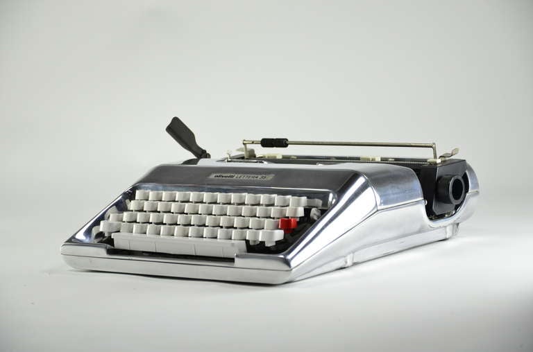 Exceptionally beautiful Italian designed typewriter. This model 35 is blinged out with a polished aluminum casing.
Please feel free to contact me directly for best pricing and shipping options.