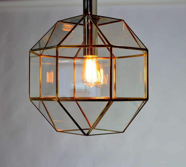 Mid-20th Century Geodesic Pendent Fixture by Lightolieir