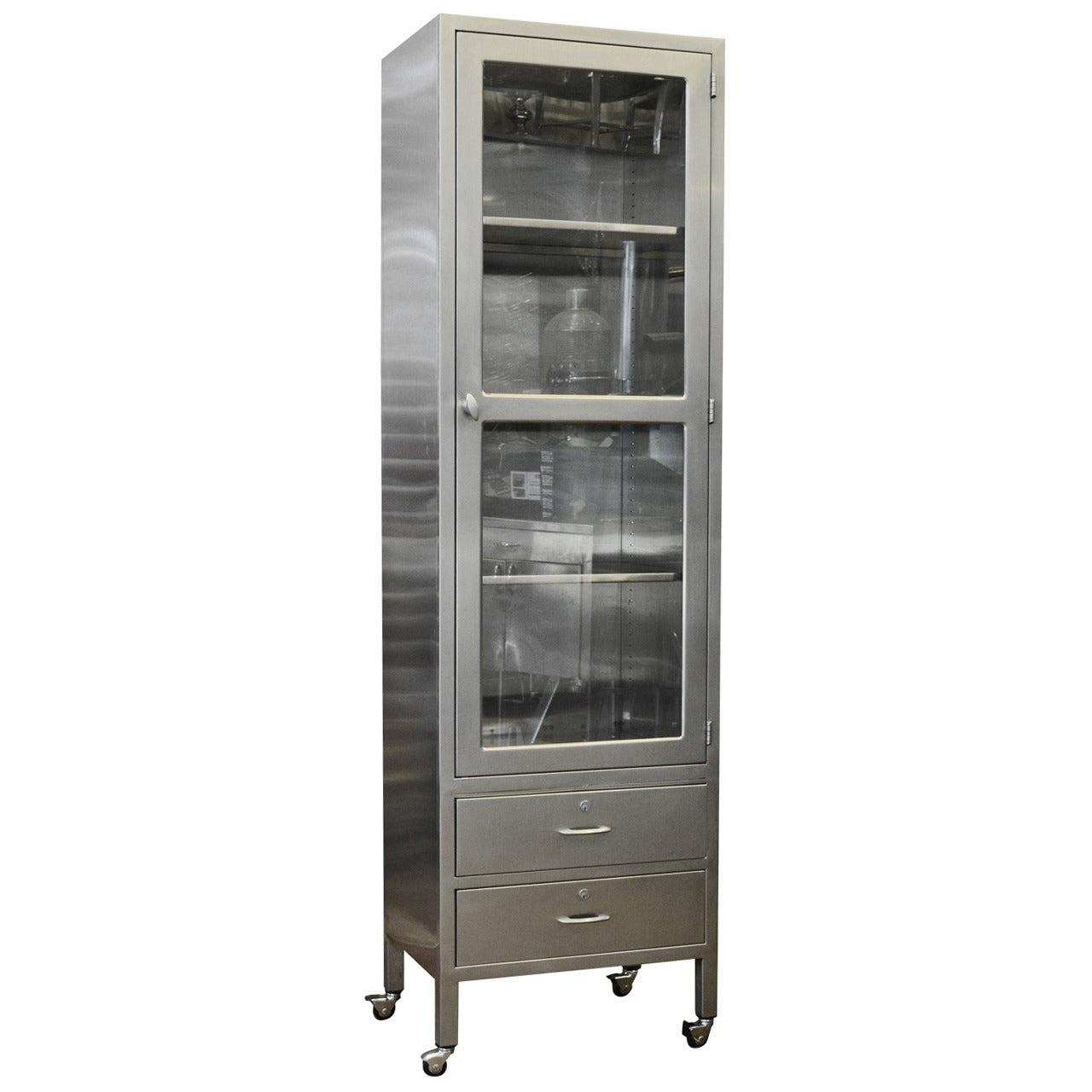 Classic Stainless Steel Display Cabinet For Sale