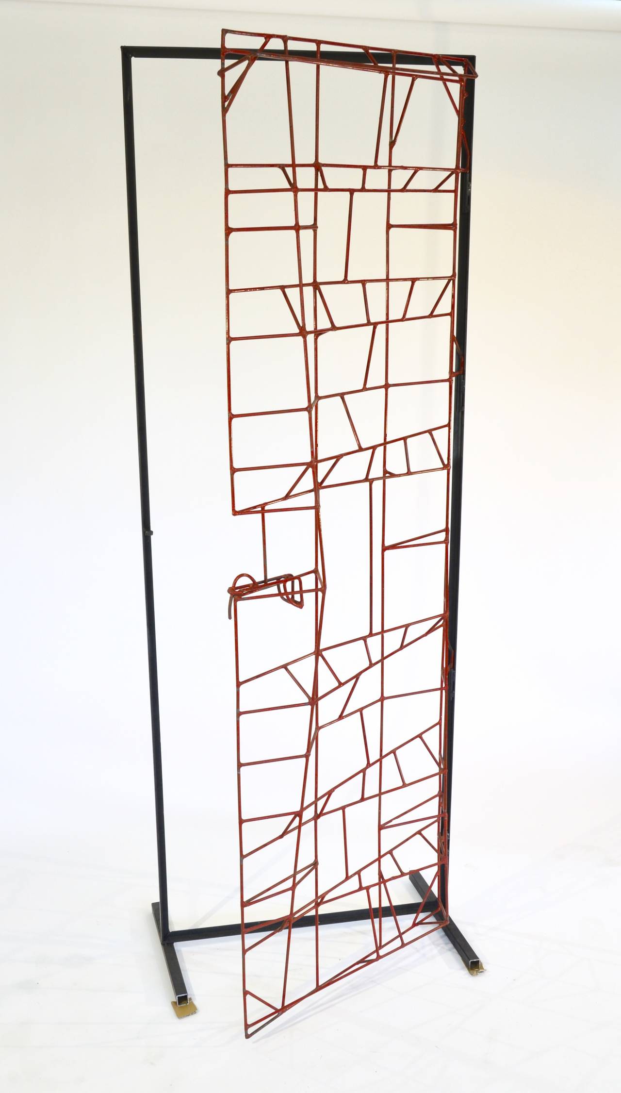 Sculptural Wire Gate by Bruce Fergerson In Good Condition In Oakland, CA