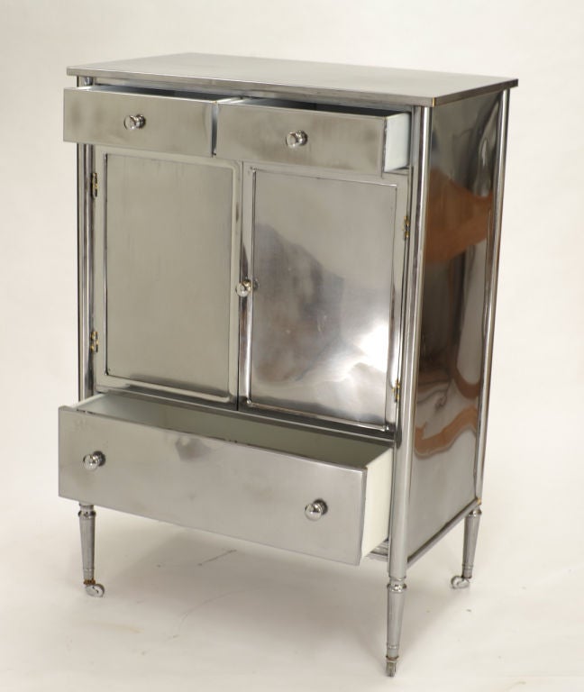 Steel A Tall Gentleman's Polished Dresser