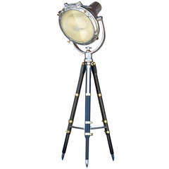 Massive Crouse Hinds Industrial Searchlight and Tripod