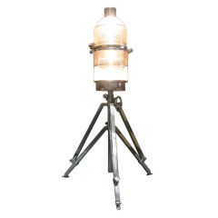 Crouse Hinds Beacon Light on a Handsome Polished Tripod