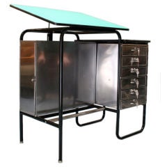 Polished Steel Drafting Desk Polished Steel Drafting Desk