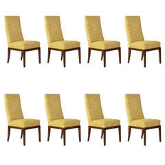 Beautifully Tailored Baker Style High Back Dining Chairs
