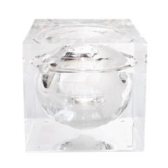 Lucite World Globe Ice Bucket