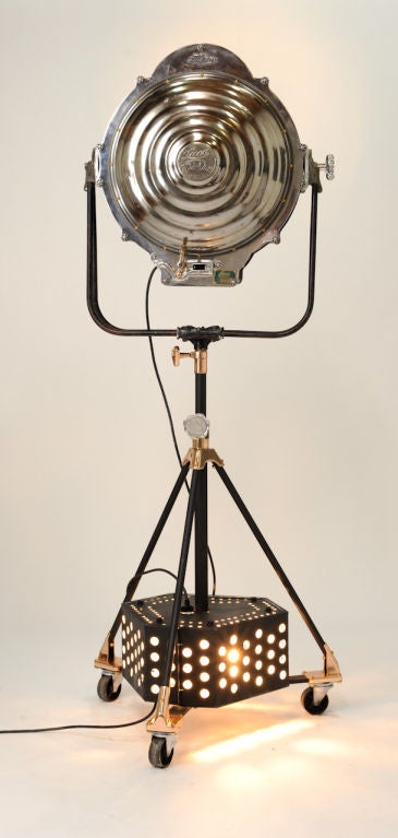 American Golden Age Hollywood Laco Stage Light with Starlight Base For Sale