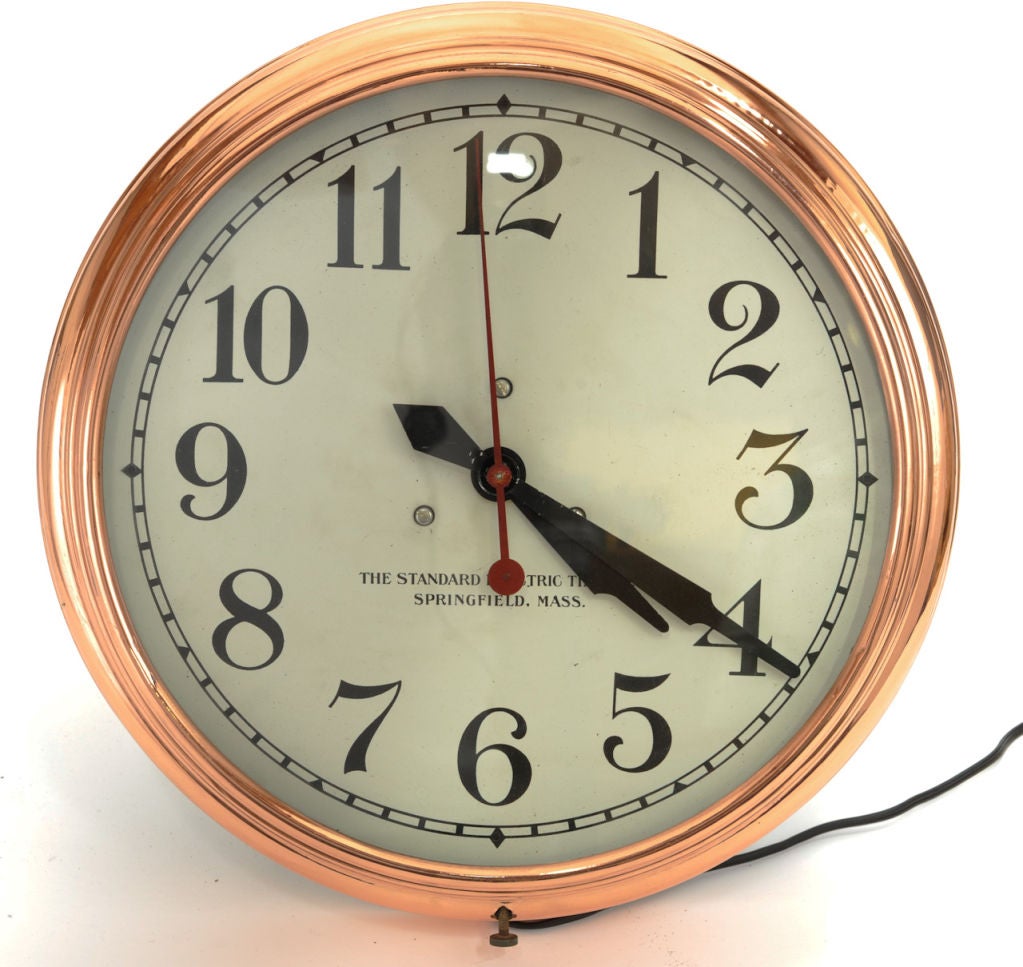 copper mantel clock