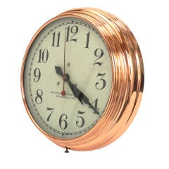Copper Wall Clock by Standard Electric Time Company