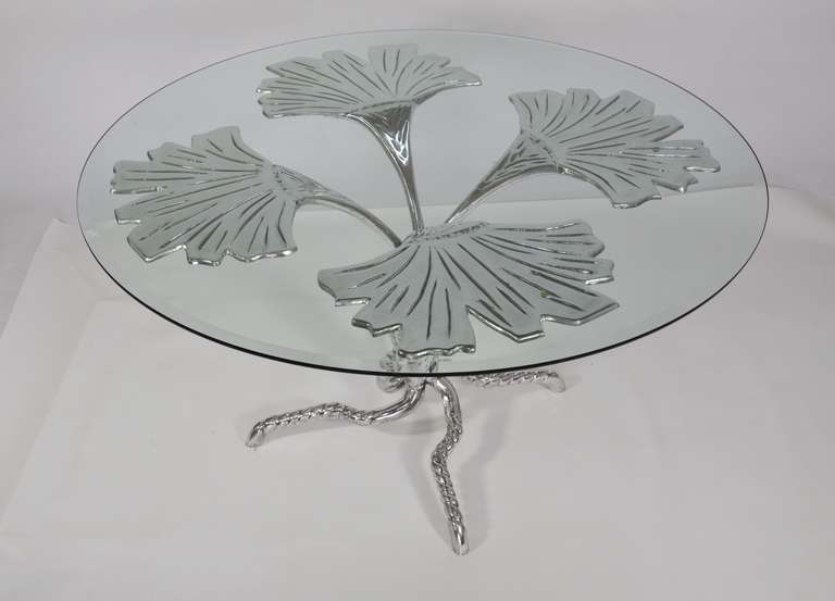 Fabulous Cast Aluminum Table In Excellent Condition For Sale In Oakland, CA