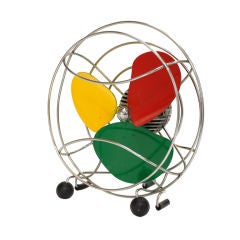Vintage Westinghouse Table Fan with Tricolor Blades