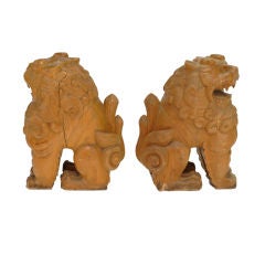 Pair of Life Size Foo Dogs