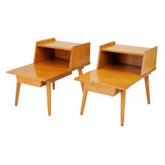 A Handsome Pair of Night Tables in the Manner of Russell Wright