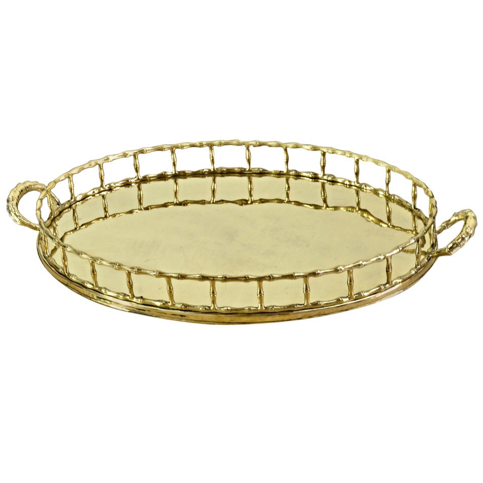Polished Oval Brass Tray