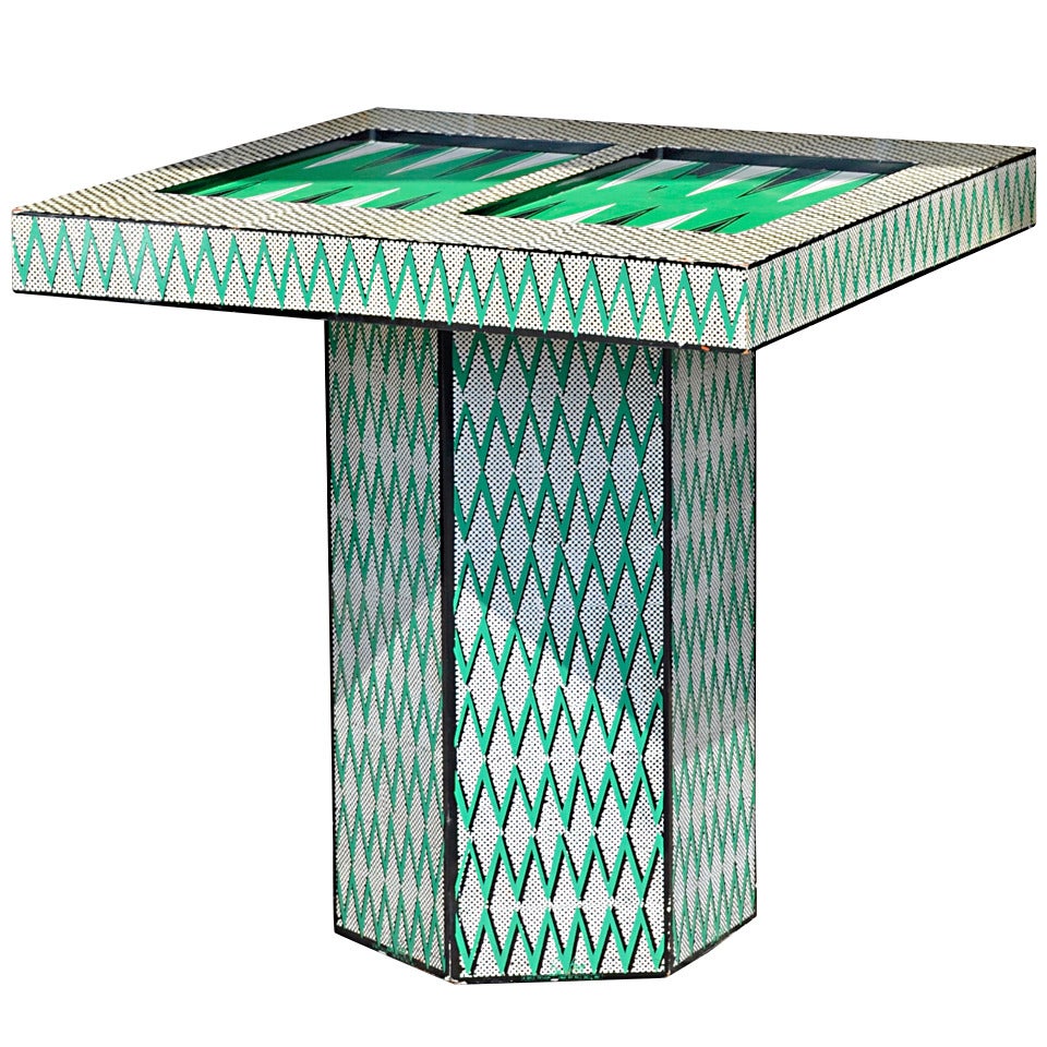 Chic Lacquered Backgammon Table