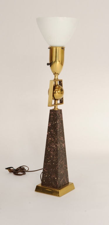 Ball and Obelisk Lamps by Rembrandt In Good Condition For Sale In Oakland, CA