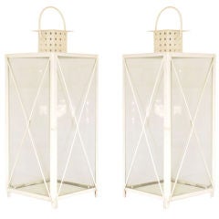 Pair of Large Metal Lanterns