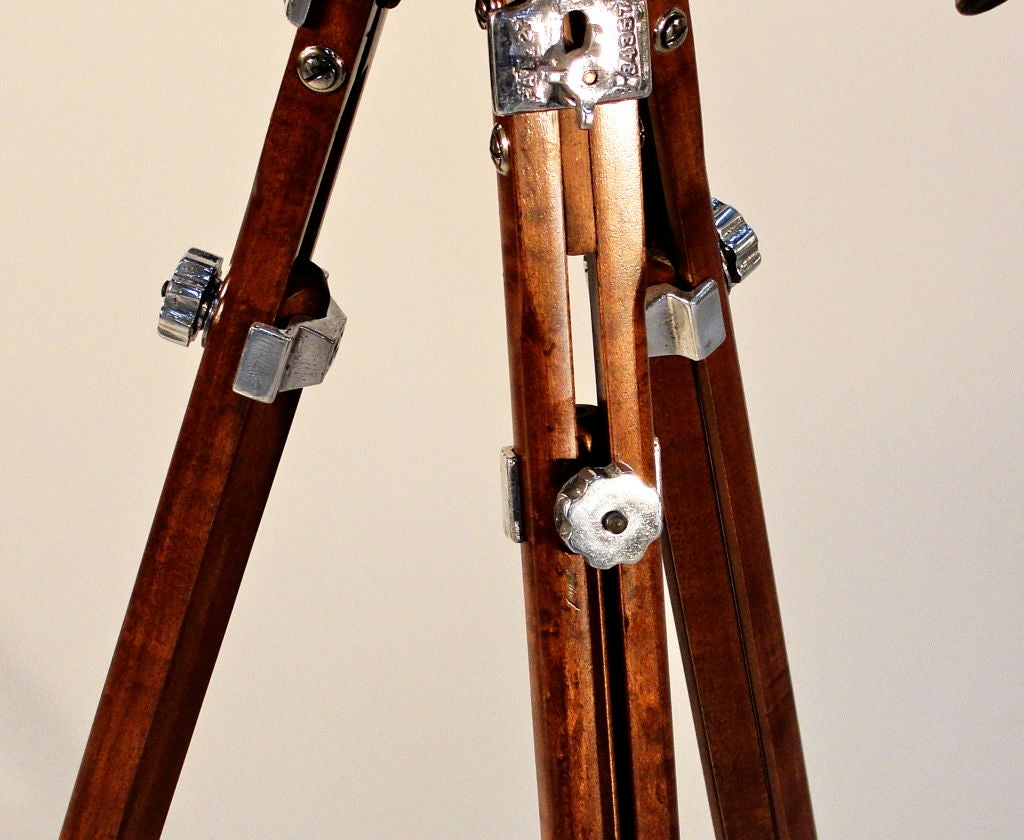 American Brass Telescope on Wood Tripod